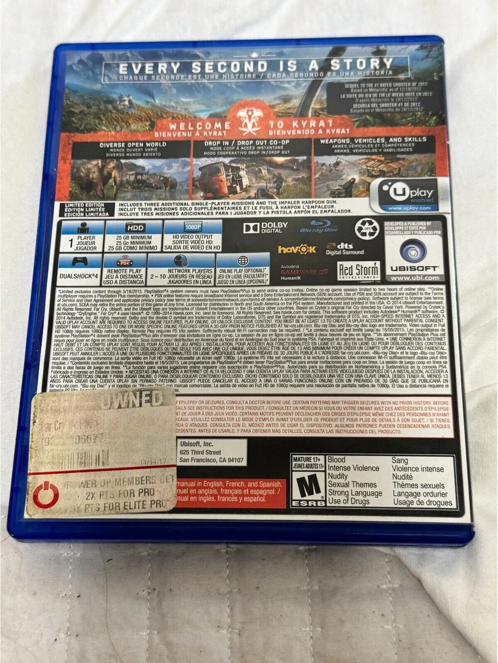 Ubisoft Far Cry 4 Limited Edition PS4 Game 2014